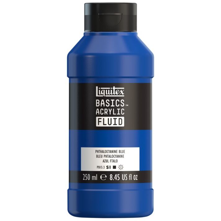 Liquitex BASICS Fluid Acrylic - 8.45oz - Phthalo Blue