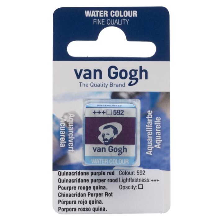 Van Gogh Watercolor Half Pan - Quinapurple Red
