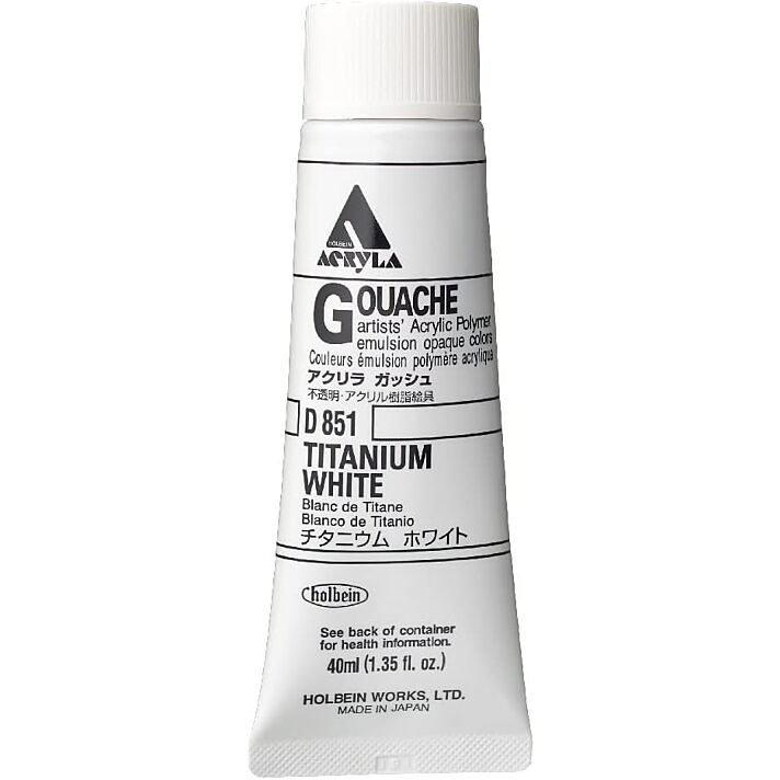 Holbein Acrylic Gouache - Titanium White - 40ml