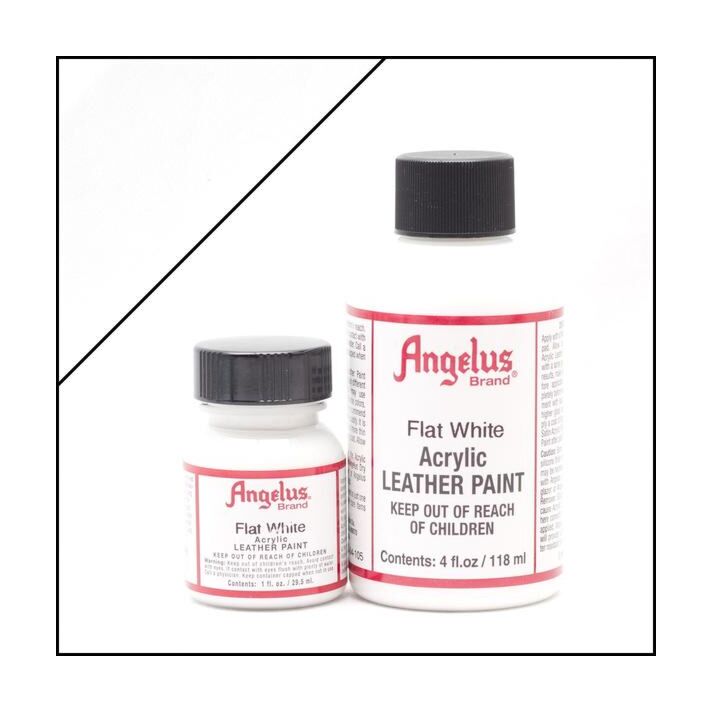 Angelus Acrylic Leather Paint - 4oz - Flat White 