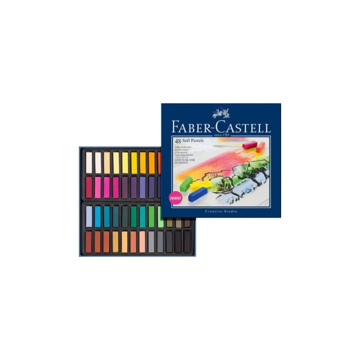 Faber-Castell Soft Pastel Crayons - Set of 48 Assorted Colors