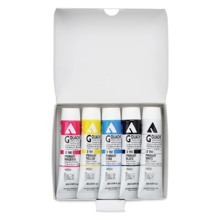 Holbein Acrylic Gouache - Assorted Color Set - 20ml