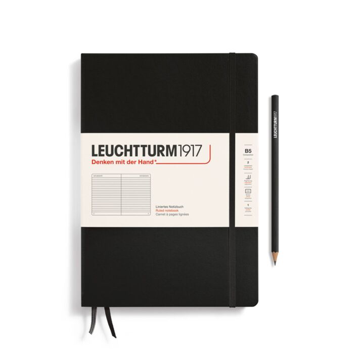 Leuchtturm1917 - Hardcover - Composition (B5) - Black - Ruled