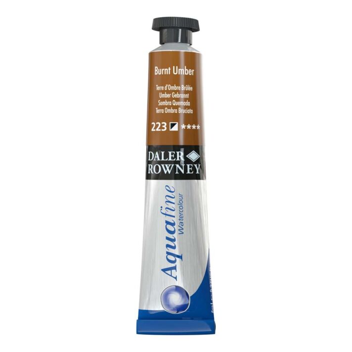 Daler-Rowney Aquafine Watercolor 8ml Tube - Burnt Umber