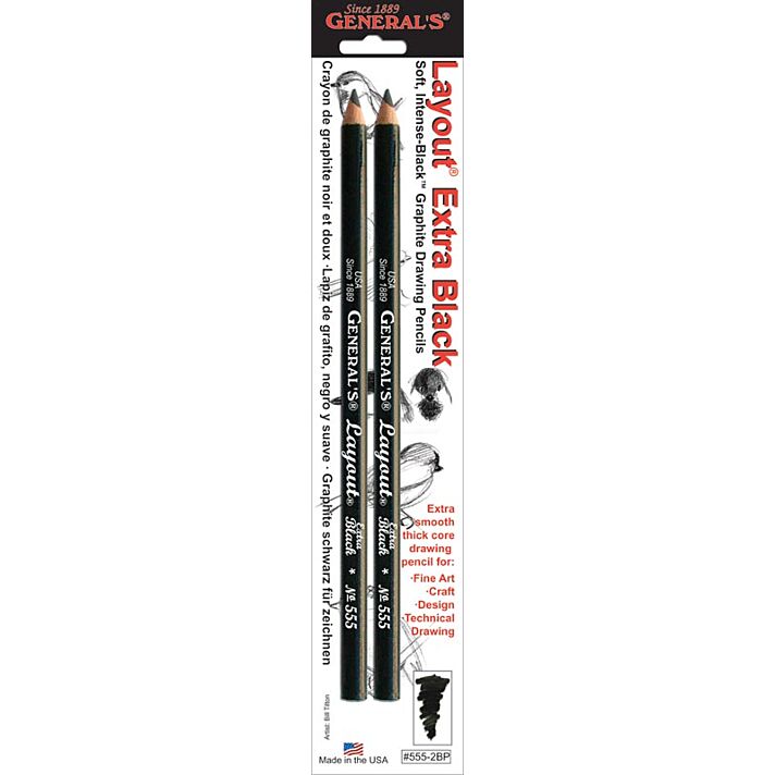 Ebony Layout Pencil 2-Pack