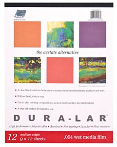 Grafix Wet Media Dura-Lar .004" 12-Sheet Pad 9 x 12"