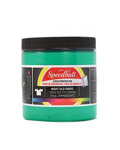 Speedball Night Glo Screen Printing Ink 8oz Jar - Green