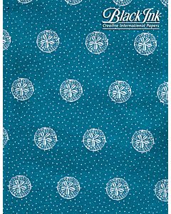 Sand Dollars Silver on Blue Decorative Paper