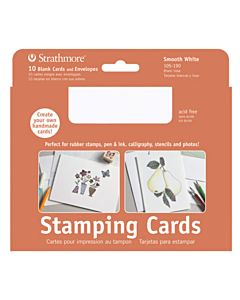 Strathmore Stamping Card/Envelopes 3.625X5.125 - White