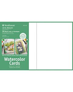 Strathmore Watercolor Greeting Cards 50 Pack 5-1/4x7-1/4