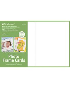 Strathmore Photoframe Card/Envelopes White 40 Pack -  5x6.875"