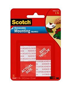 Scotch #108 Removable Mounting Squares 1x1"