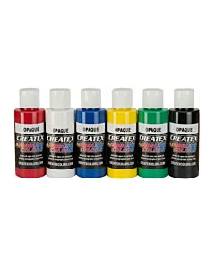 Createx Opaque 2oz Airbrush Set of 6 Colors