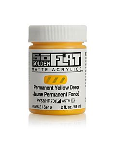 Golden SoFlat Matte Acrylic - 2oz - Permanent Yellow Deep
