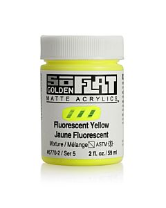 Golden SoFlat Matte Acrylic - 2oz - Flourescent Yellow