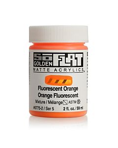 Golden SoFlat Matte Acrylic - 2oz - Flourescent Orange