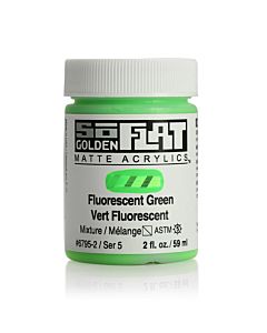 Golden SoFlat Matte Acrylic - 2oz - Flourescent Green