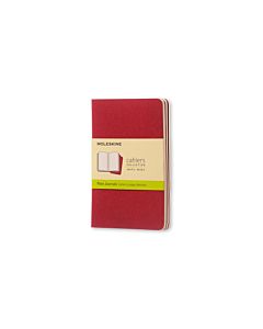 Moleskine Plain Cahier 3-Pack Pocket Red