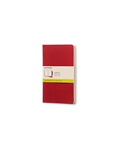 Moleskine Plain Cahier 3-Pack Large Red
