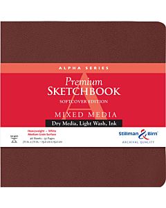 Stillman & Birn Alpha Series Softcover White Square Mixed Media Sketchbook 7.5x7.5"