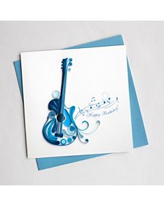 Quilling Card - Birthday Guitar