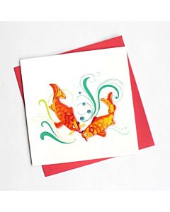 Quilling Card - Two Koi Fish