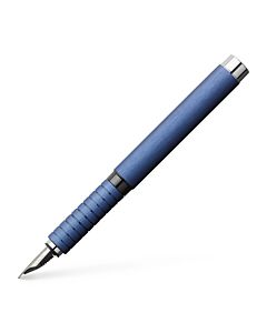 Faber-Castell Essentio Fountain Pen, Aluminium Blue - Fine