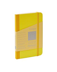 Ecoqua Plus Notebook - Fabric Bound - Dotted - 3.5x5.5 - Yellow