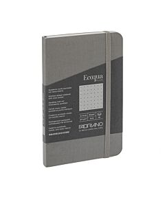 Ecoqua Plus Notebook - Coptic Stitch - Dotted - 3.5x5.5 - Gray