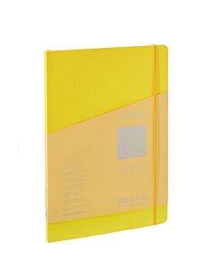 Ecoqua Plus Notebook - Coptic Stitch - Lined - A4 - Yellow