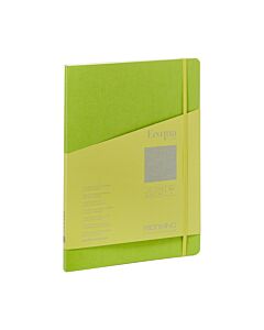 Ecoqua Plus Notebook - Coptic Stitch - Dotted - A4 - Lime