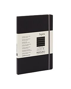 Inspira Notebook - Coptic Stitch - Lined - A5 - Black