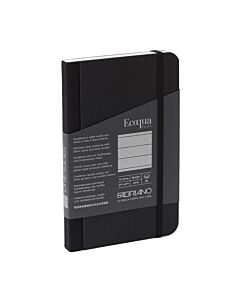 Ecoqua Plus Notebook - Fabric Bound - Lined - 3.5x5.5 - Black