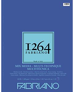 Fabriano 1264 Mix Media Pad Wire Bound 120LB 18x24 