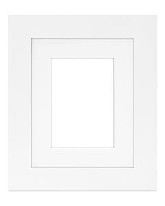 Framatic Metro White 8x10" Frame w/ 5x7" Mat