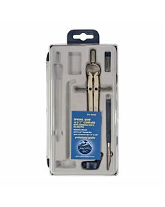 Spring Bow Compass Set with Extension Bar & Ruling Pen