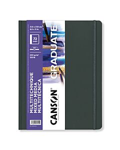 Canson Graduate Hardcover Sketchbook - Mix Media 200gsm - WH 8X11