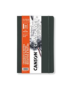 Canson Graduate Hardcover Sketchbook - Sketch 90gsm - BK 5x8