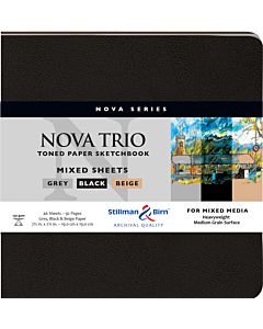 Stillman & Birn Nova Trio Soft Cover White Square Mixed Media Sketchbook 7.5x7.5"