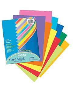 Pacon Card Stock 8.5x11" 100 Sheets Assorted Colors