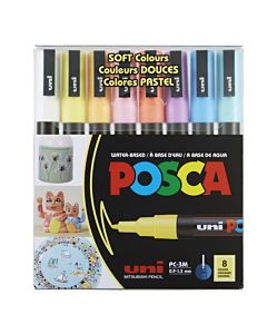 Posca Marker PC-3M Soft Colors Set Of 8