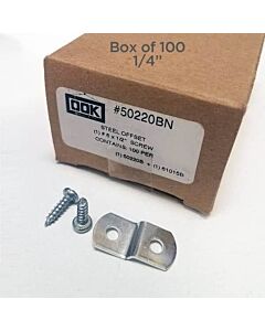 Metal Offset Clips 1/4" Pack of 100