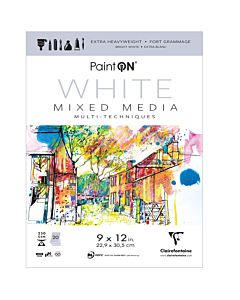 Clairefontaine PaintON Mixed Media Pad White - 9x12"
