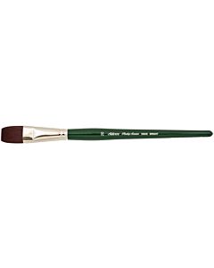 Silver Brush Ruby Satin Synthetic Bristle - Short Handle - Bright 1