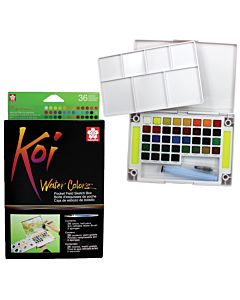 Koi Watercolor 36-Color Field Sketch Set with Water Brush