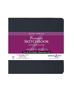 Stillman & Birn Zeta Series Softcover White Square Mixed Media Sketchbook 7.5x7.5"