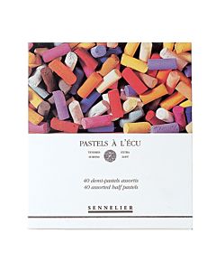 Sennelier Soft Pastels Cardboard Box Set of 40 Half Stick - Assorted Colors