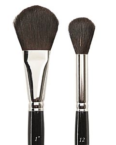 Silver Brush Series 5619 Black Goat Hair - Oval - Size 1/2"