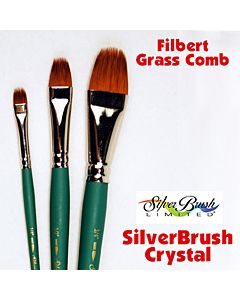 Silver Brush Crystal Synthetic - Filbert Grass Comb - Size 1/4"