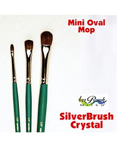 Silver Brush Crystal Synthetic - Mini Oval Mop - Size 3/8"